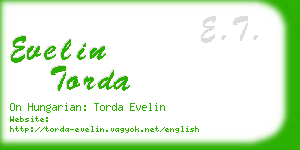 evelin torda business card